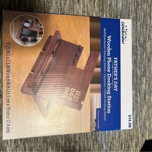 Wooden phone docking station